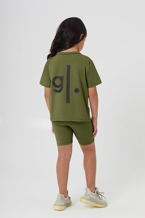 Girls Sustainable High Waist Biker Shorts