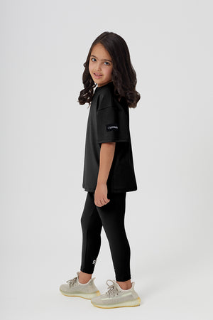 Girls Full Length Sustainable High Waist Leggings