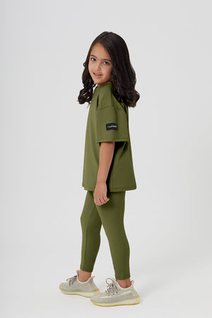Girls Full Length Sustainable High Waist Leggings