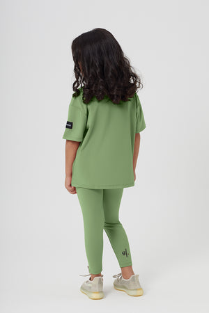 Girls Full Length Sustainable High Waist Leggings