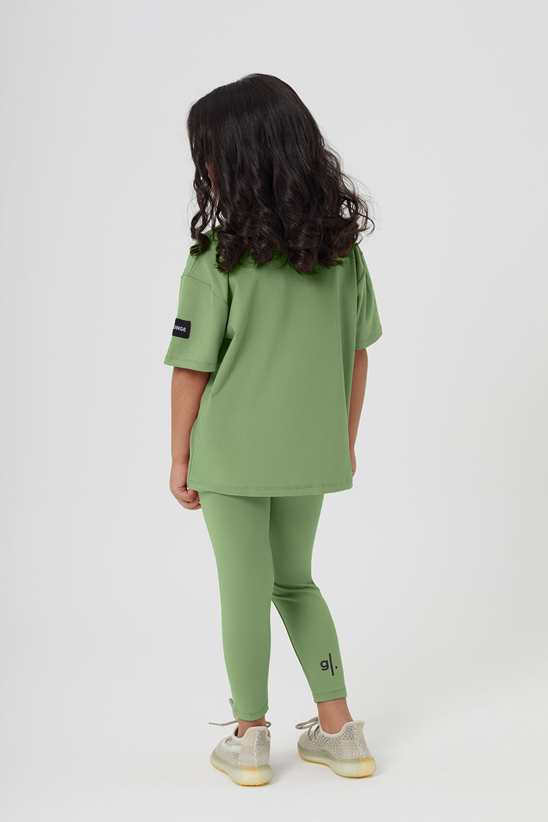 Girls Full Length Sustainable High Waist Leggings
