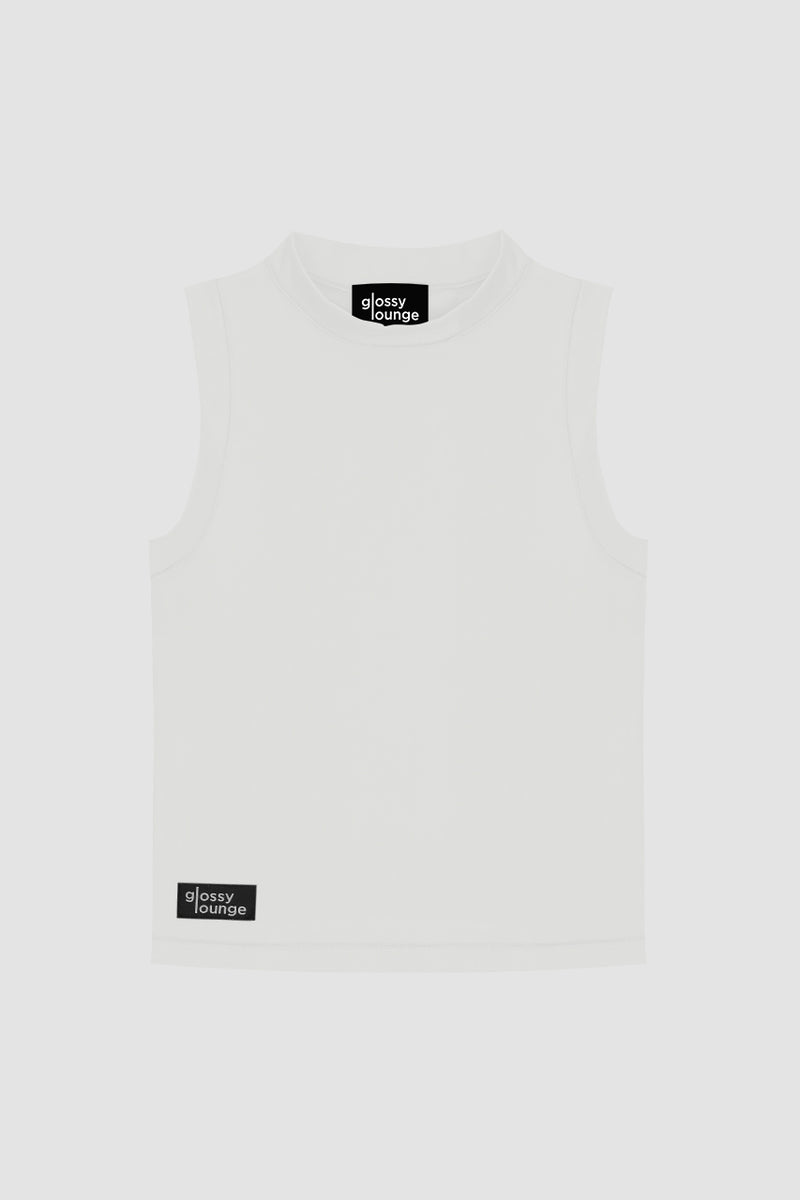 Women's Sustainable Sleeveless Crop High Neck Top